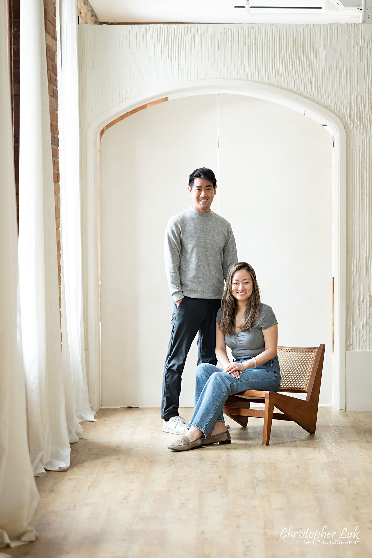 Archive Studios Toronto Surprise Wedding Proposal Bride Groom Smiling Posed Seated Portrait 