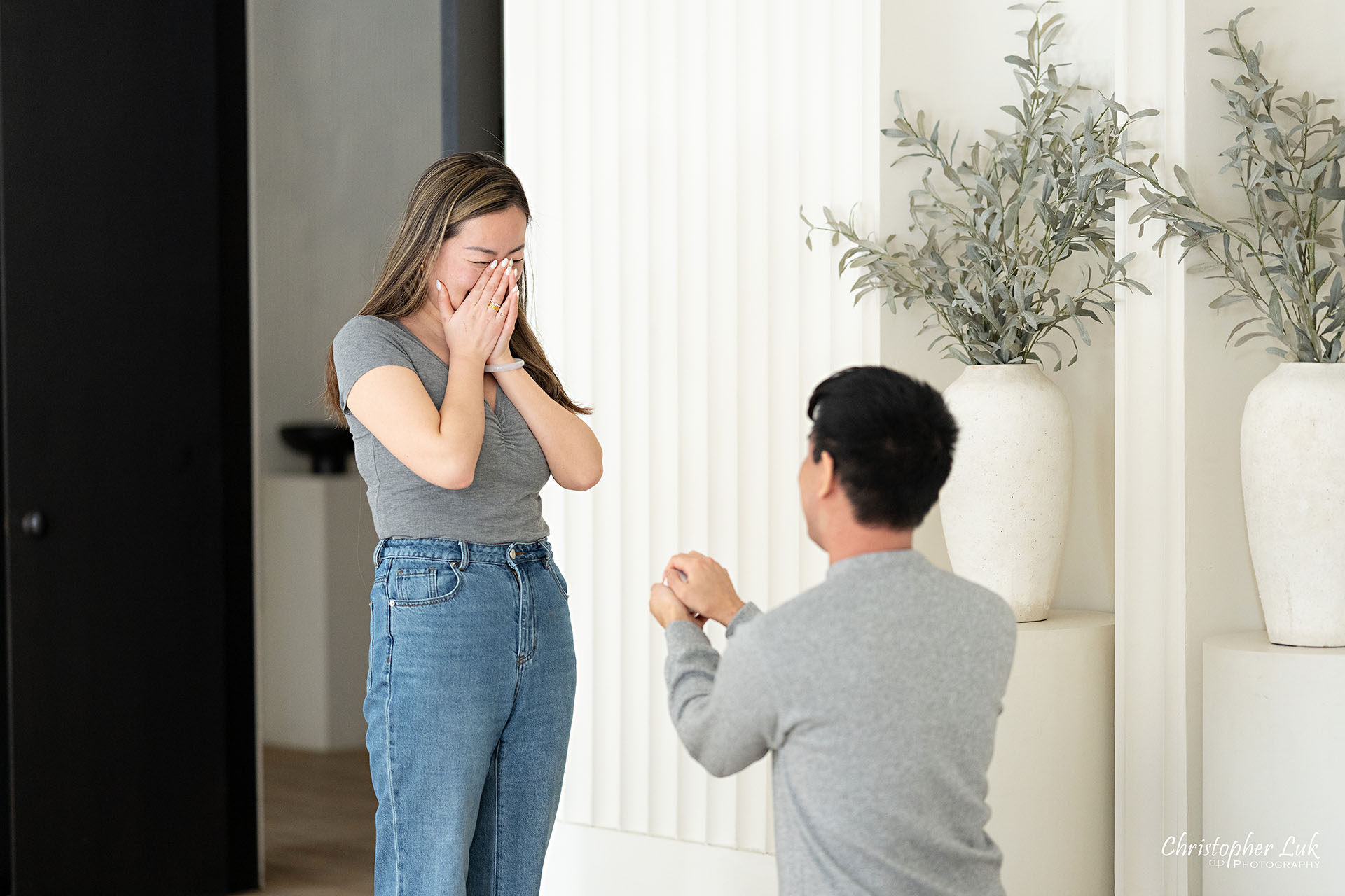 Archive Studios Toronto Surprise Wedding Proposal Bride Reaction Groom Bended Knee 