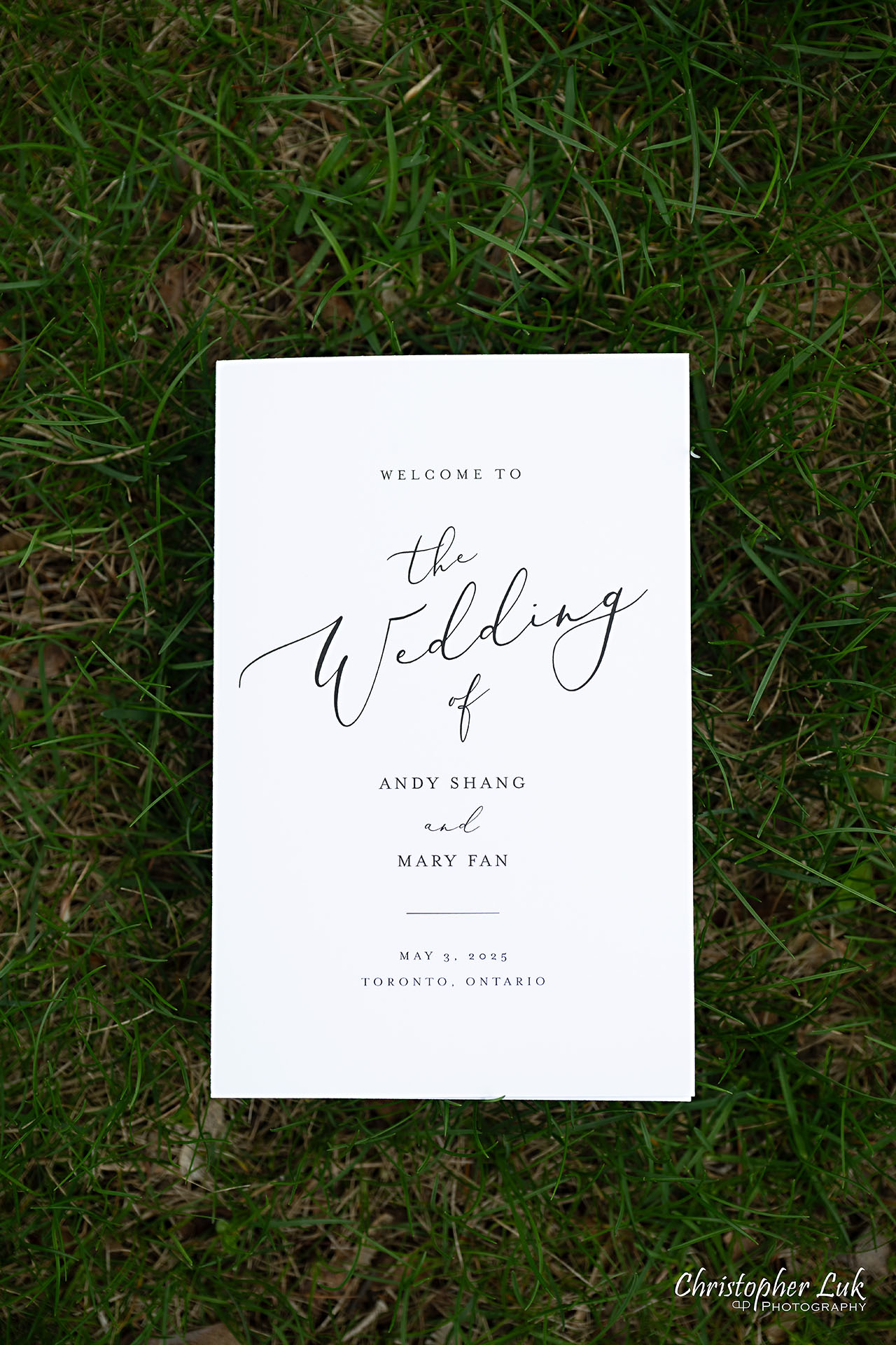 Mary and Andy Wedding Program Stationery