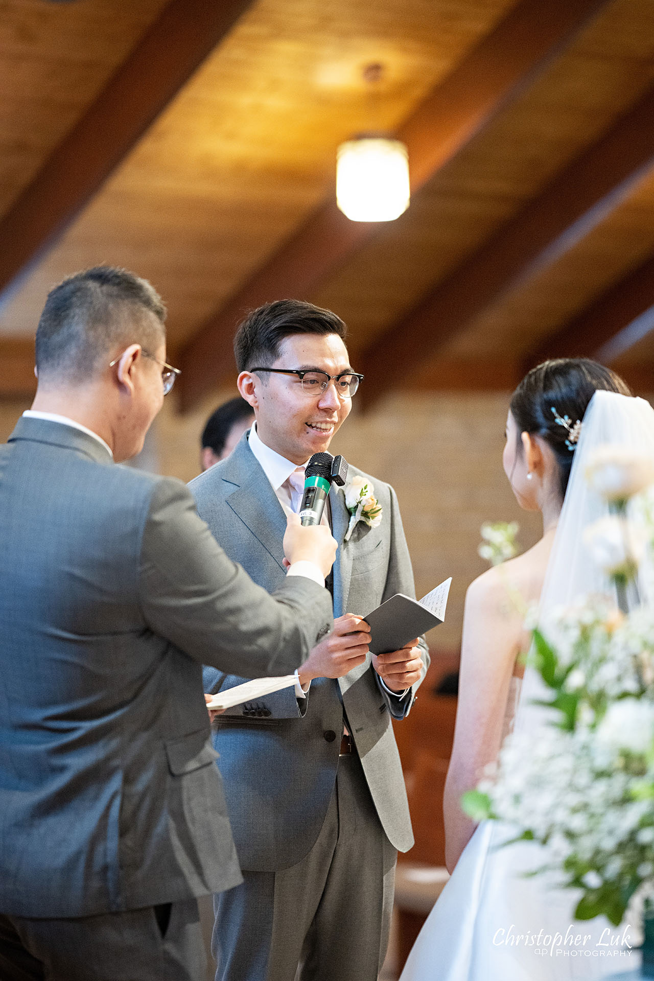 Cornerstone Chinese Alliance Church Wedding Bride Groom Candid Natural Organic Photojournalistic Vows