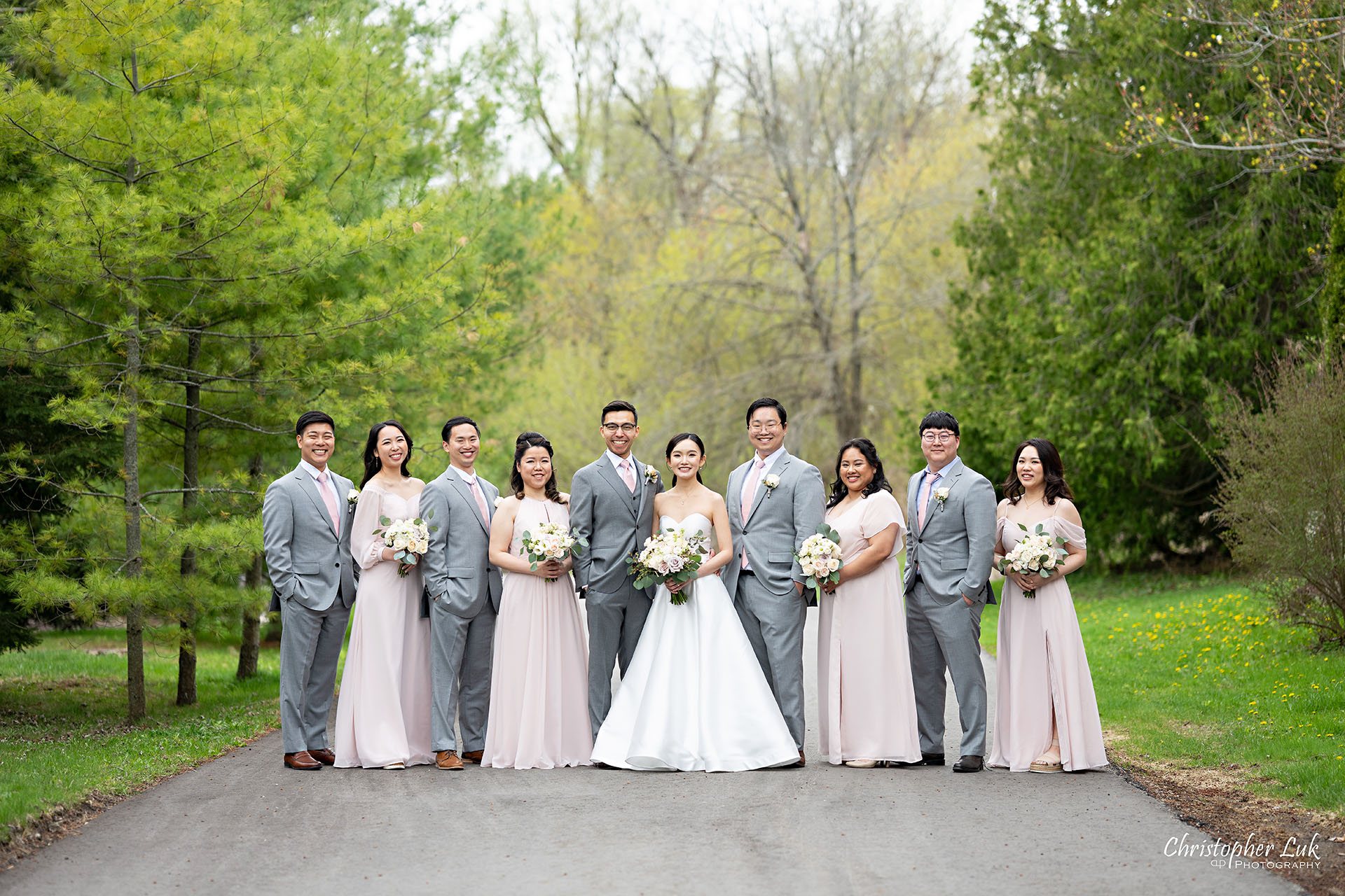 Main Street Unionville Boardwalk Bridge Walking Trail Pathway Markham Wedding Photography Bride Groom Bridesmaids Groomsmen