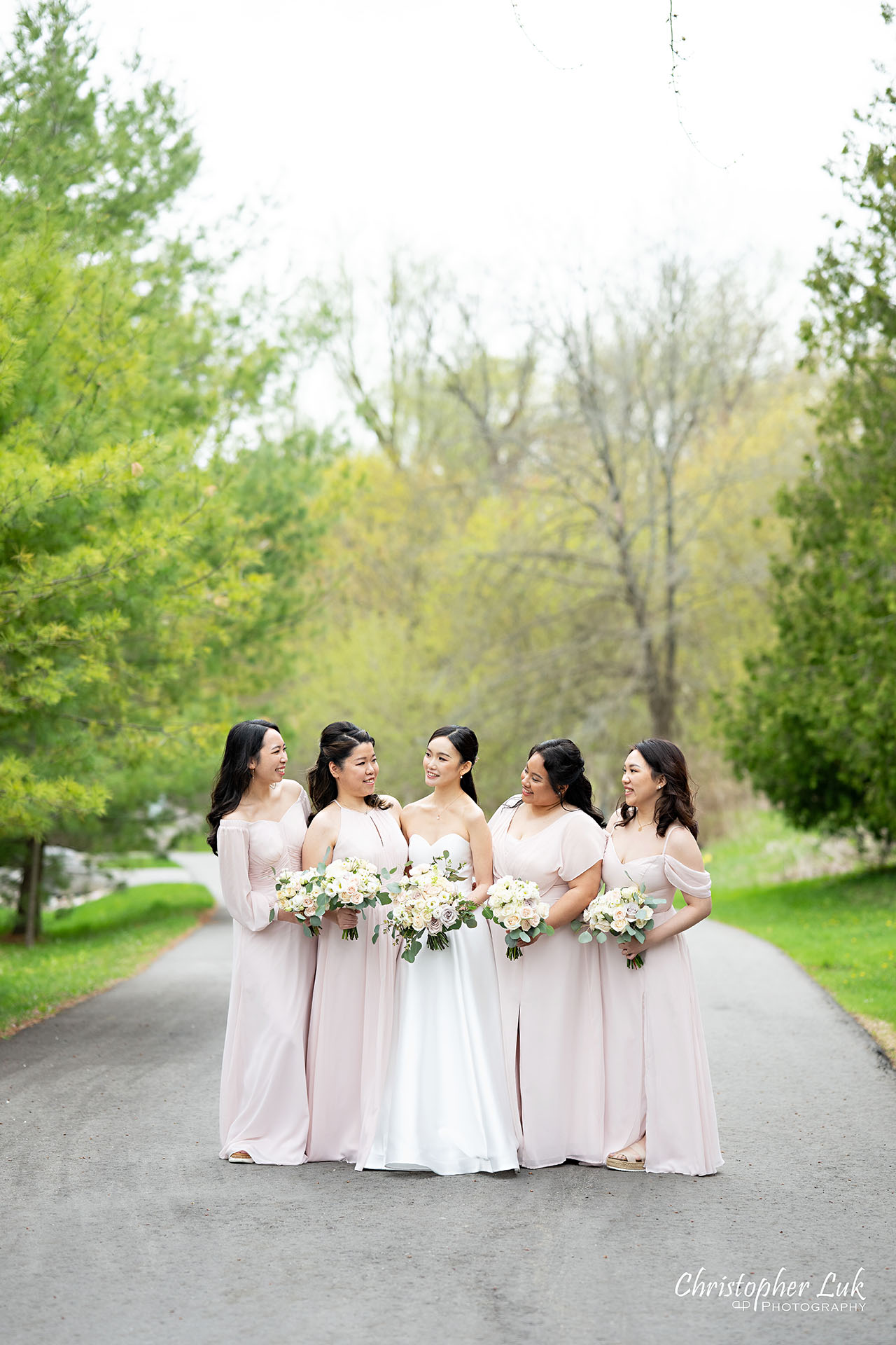 Main Street Unionville Boardwalk Bridge Walking Trail Pathway Markham Wedding Photography Bride Bridesmaids Portrait Candid Natural Organic Photojournalistic