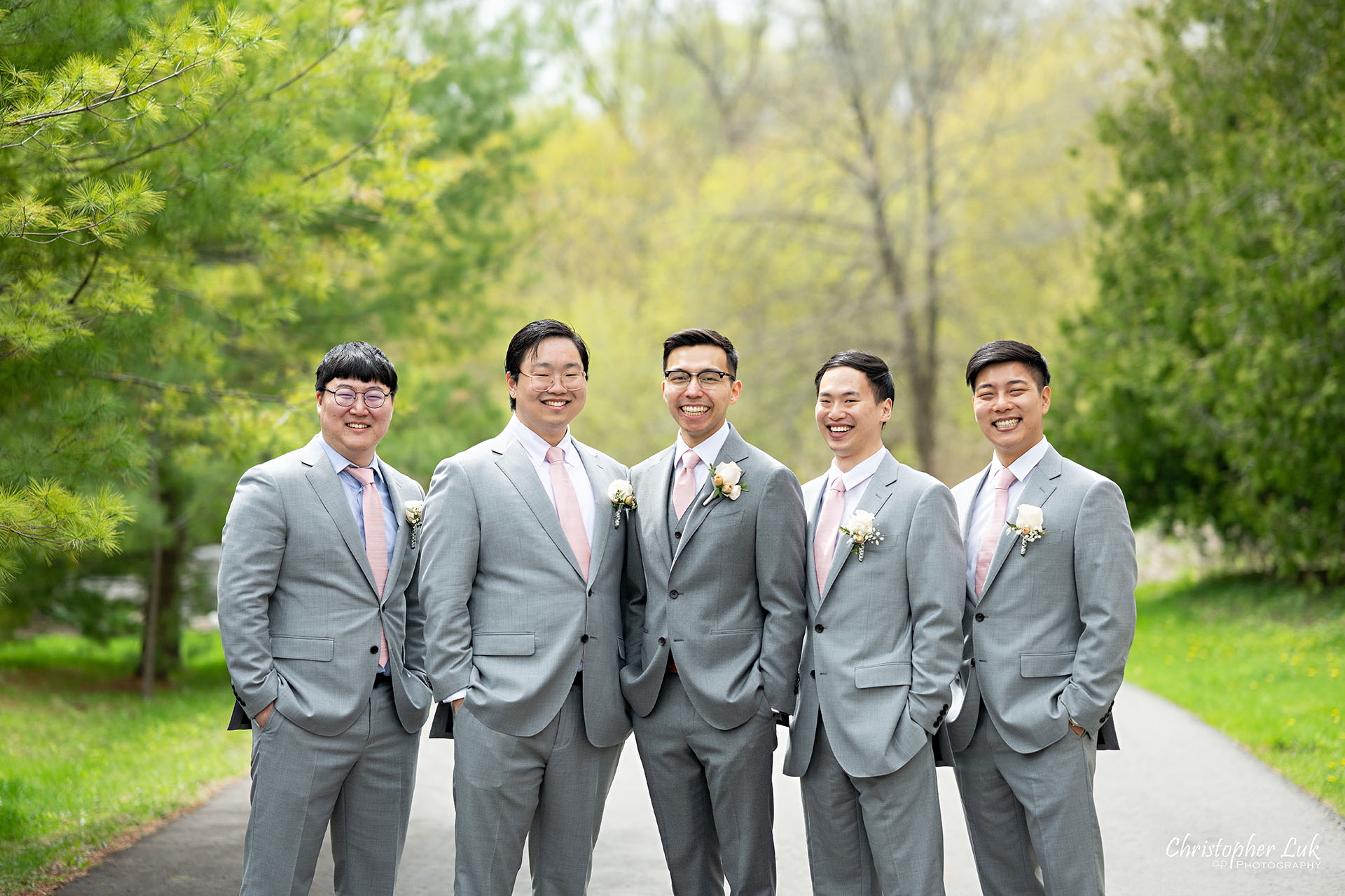 Main Street Unionville Boardwalk Bridge Walking Trail Pathway Markham Wedding Photography Groom Groomsmen Portrait Candid Natural Organic Photojournalistic