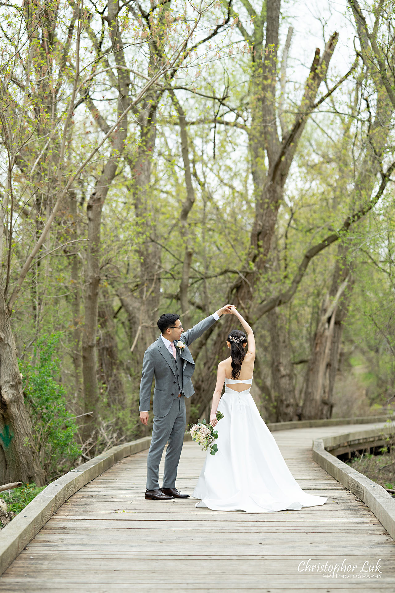 Main Street Unionville Boardwalk Bridge Walking Trail Pathway Markham Wedding Photography Bride Groom Portrait Candid Natural Organic Photojournalistic