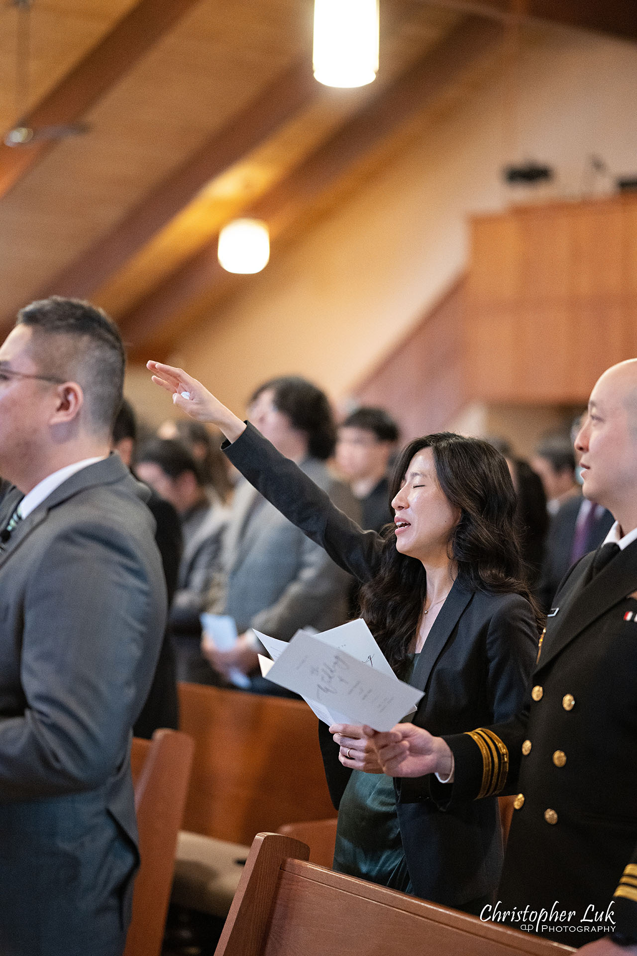 Cornerstone Chinese Alliance Church Wedding Candid Natural Organic Photojournalistic Worship Singing Christian